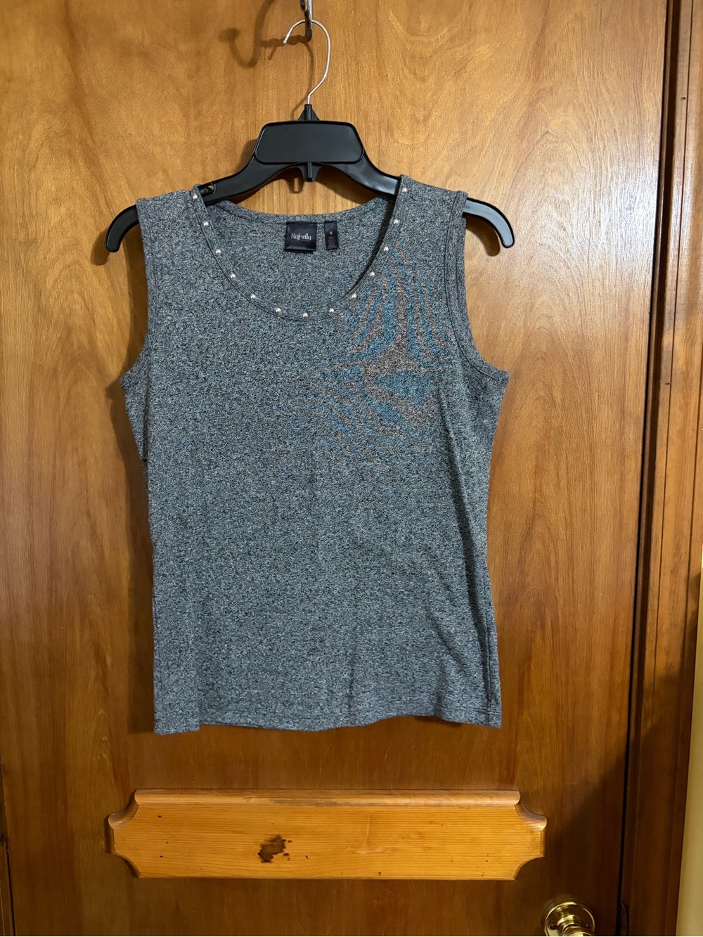 Style & Co. Gray Studded Knit Tank Top